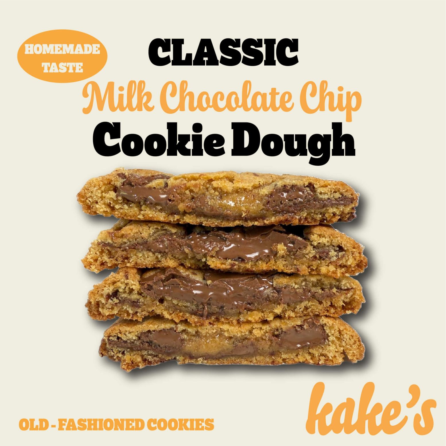 'pile cookies old fashioned chocolat au lait ultra fondant kake's'