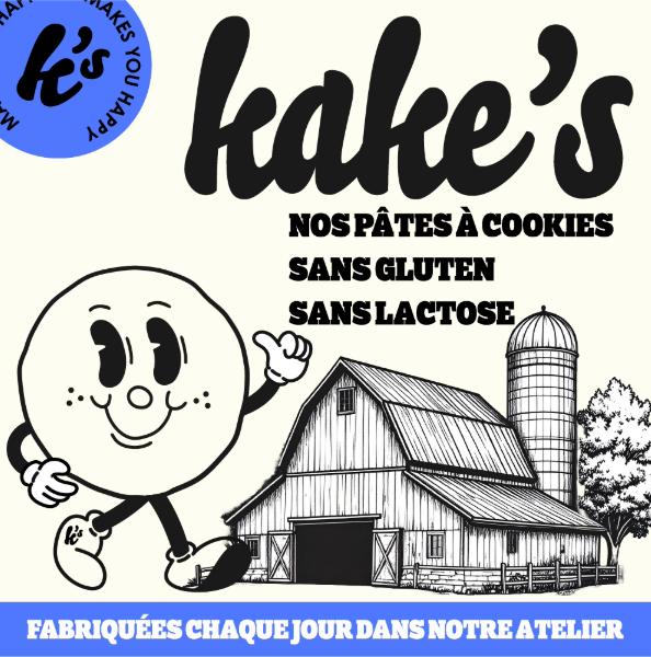 informations sur les pâtes à cookies kake's sans gluten et sans lactose